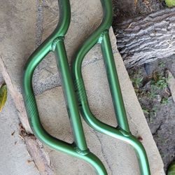 Bike Handlebars, New, Anodized Green