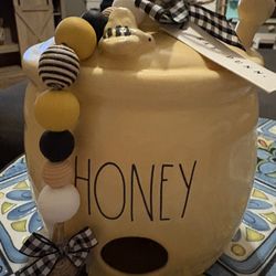Rae Dunn Hunny Tea Pot Added A Bee Charm 