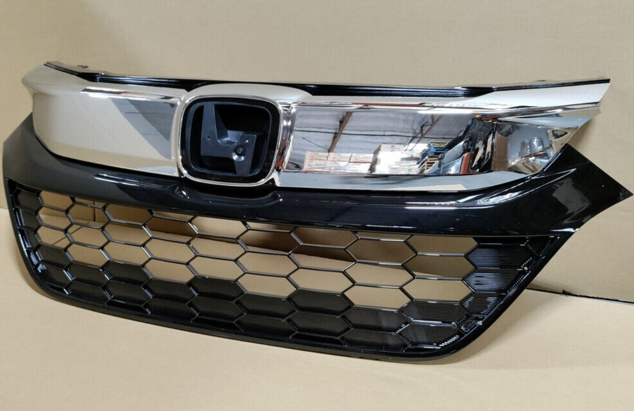 For 2019-2022 Honda HR-V Trim Chrome New Front Bumper Honeycomb Grille Grill