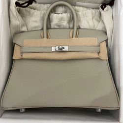 Hermes Birkin Togo 25cm Pearl Gray