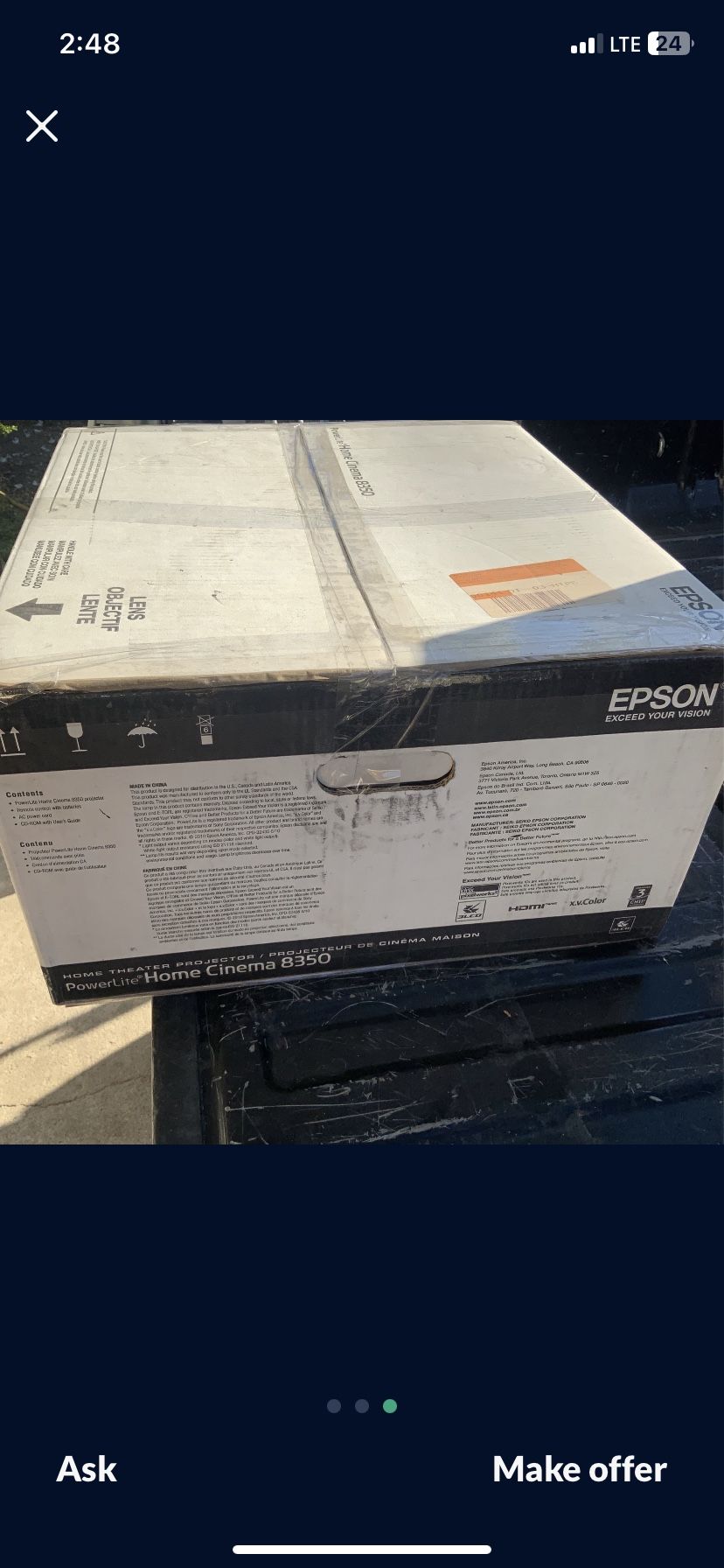 Epson 8350 Projector 