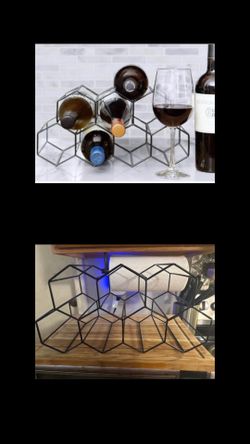 Black Geometric Metal Rack