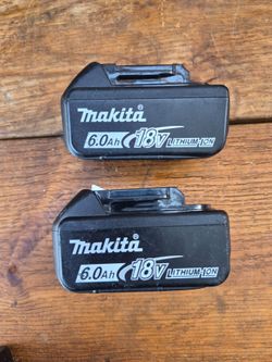 Makita 18V 6.0Ah Lithium-Ion Battery Pack x2