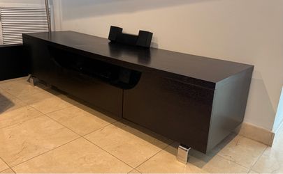 Modern Dark Espresso TV Stand / Media Console with Storage