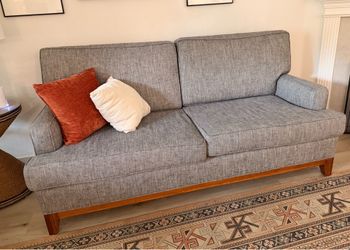 Mid-Century Modern Sofa Set – 2 Matching Sofas – Good Condition