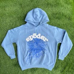 Spider Web Hoodie Sky Blue . 