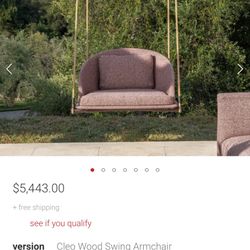 Talenti Cleo Wood Swing Armchairs by Marco Acerbis – $10,886 Retail