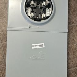 200 Amp 4-Space 4-Circuit Ringless Overhead/Underground Meter Socket Load Center