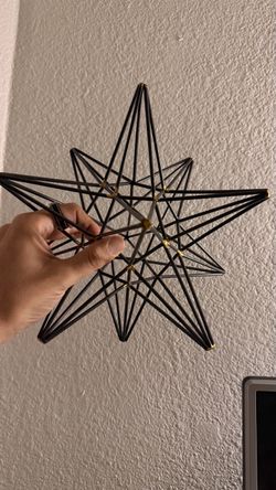 Black Metal Wire Star Decor