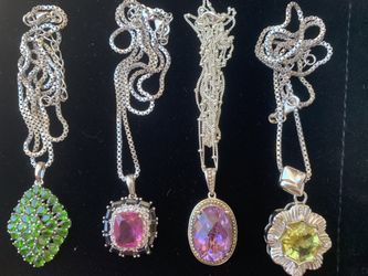 Cadenas de plata 925 con piedras 🌸