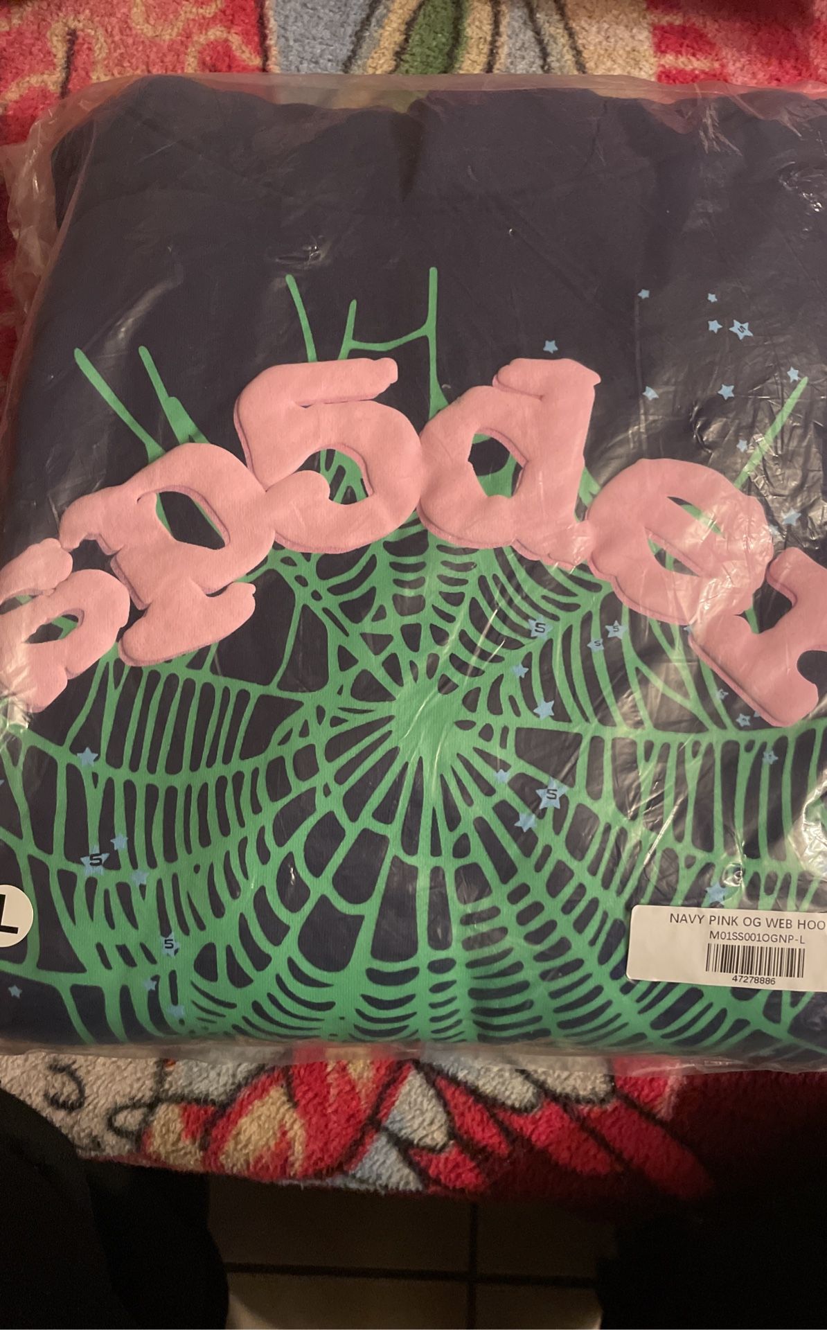 Navy Pink Og Web Hoodie