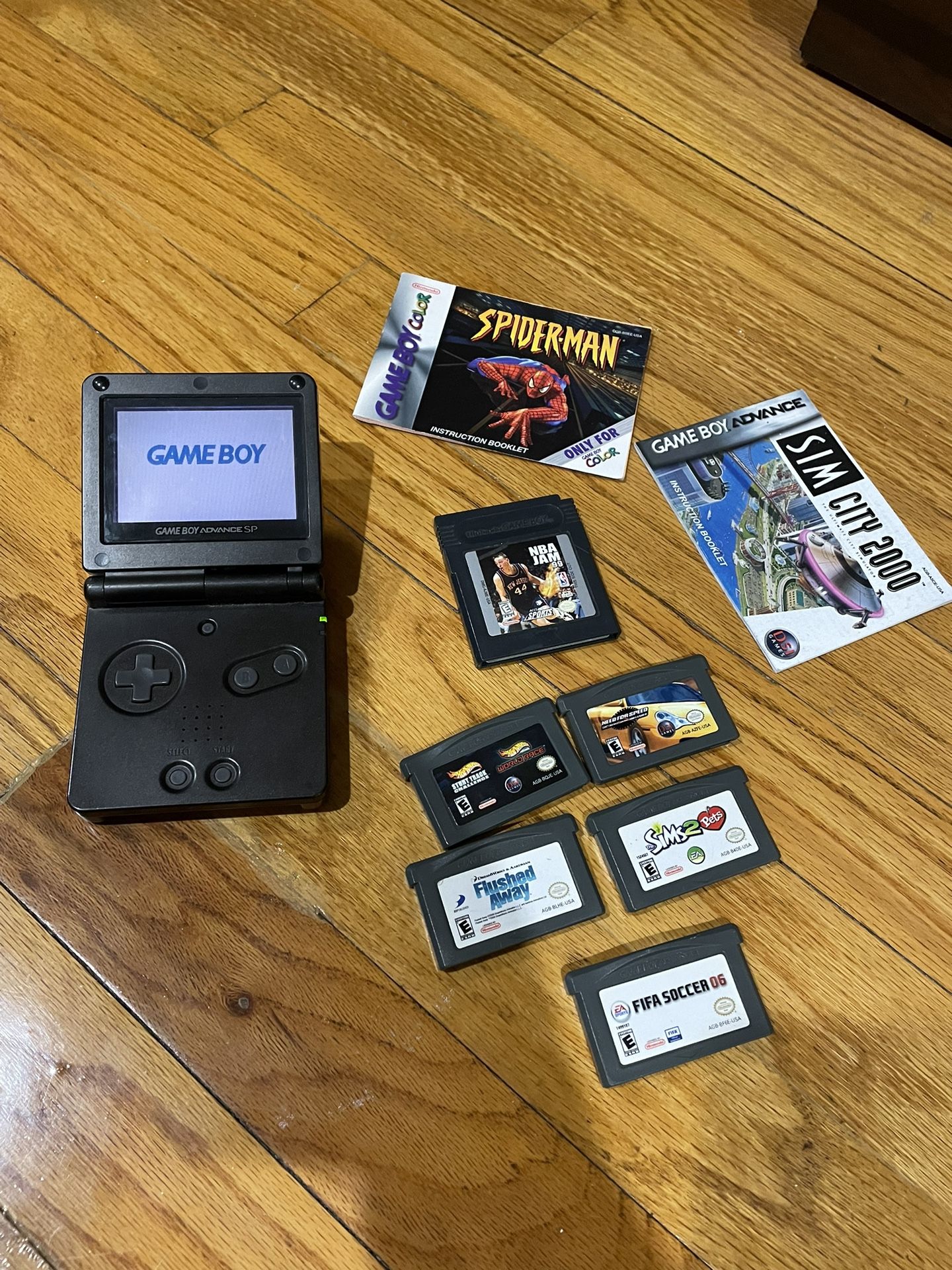 Gameboy Advance With Games - No Charger