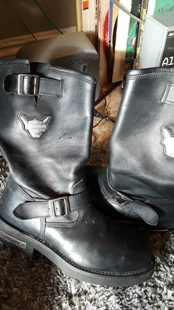 Harley-davidson Motorcycle boots with steel toes. Lightly used, size 11.5 Thumbnail