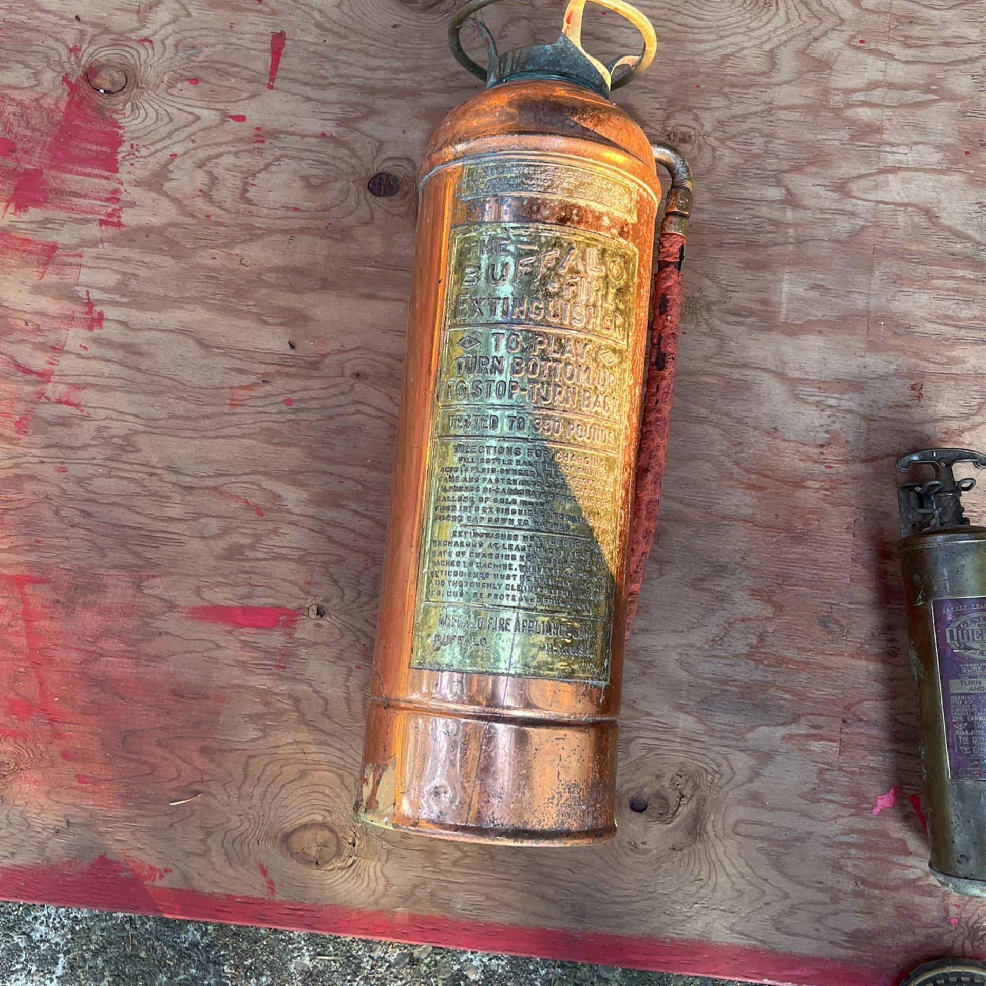 Two Old Brass Fire Extinguishers And 1 ? for Sale in WA OfferUp