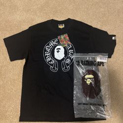 Black Chrome Hearts X Bape Tee