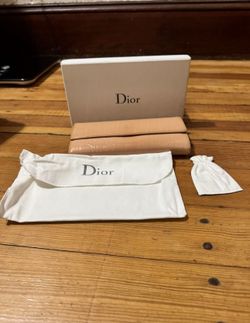 Dior Wallet With Embrossed Monogram Pattern Including box & Dustbag