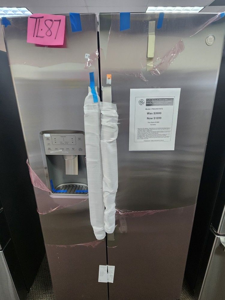 Profile 25.3 cu. ft. Side by Side Refrigerator in Fingerprint Resistant Stainless Steel ENERGY STAR