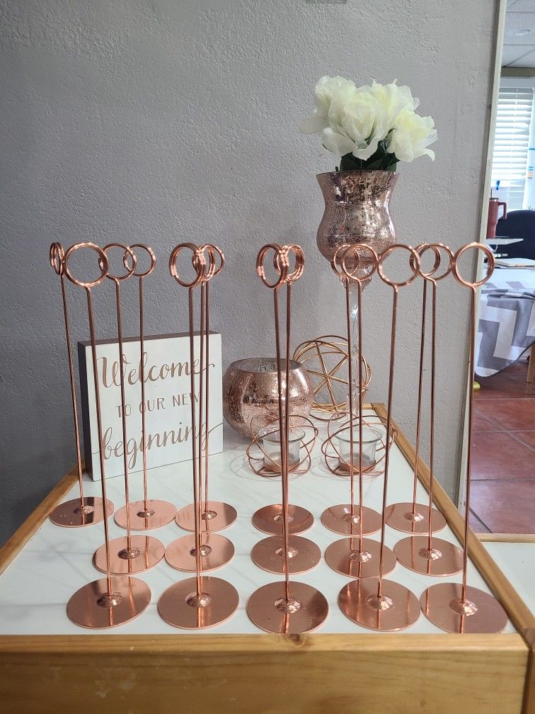 Rose Gold Wedding Decorations 23 Pcs