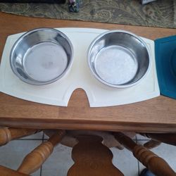 2 Small Dog Bowls