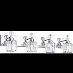 PRESDE Modern Crystal Bathroom Vanity Light (4 Light)