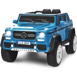 Costzon Ride on Car, Licensed Mercedes-Benz Maybach, 12V Battery Powered Vehicle Toy w/ 2 Motors, Remote Control, 3 Speeds, Lights, Horn, Music, Aux, 
