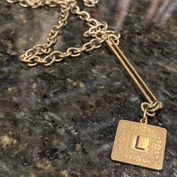 Initial Letter “L” Necklace 