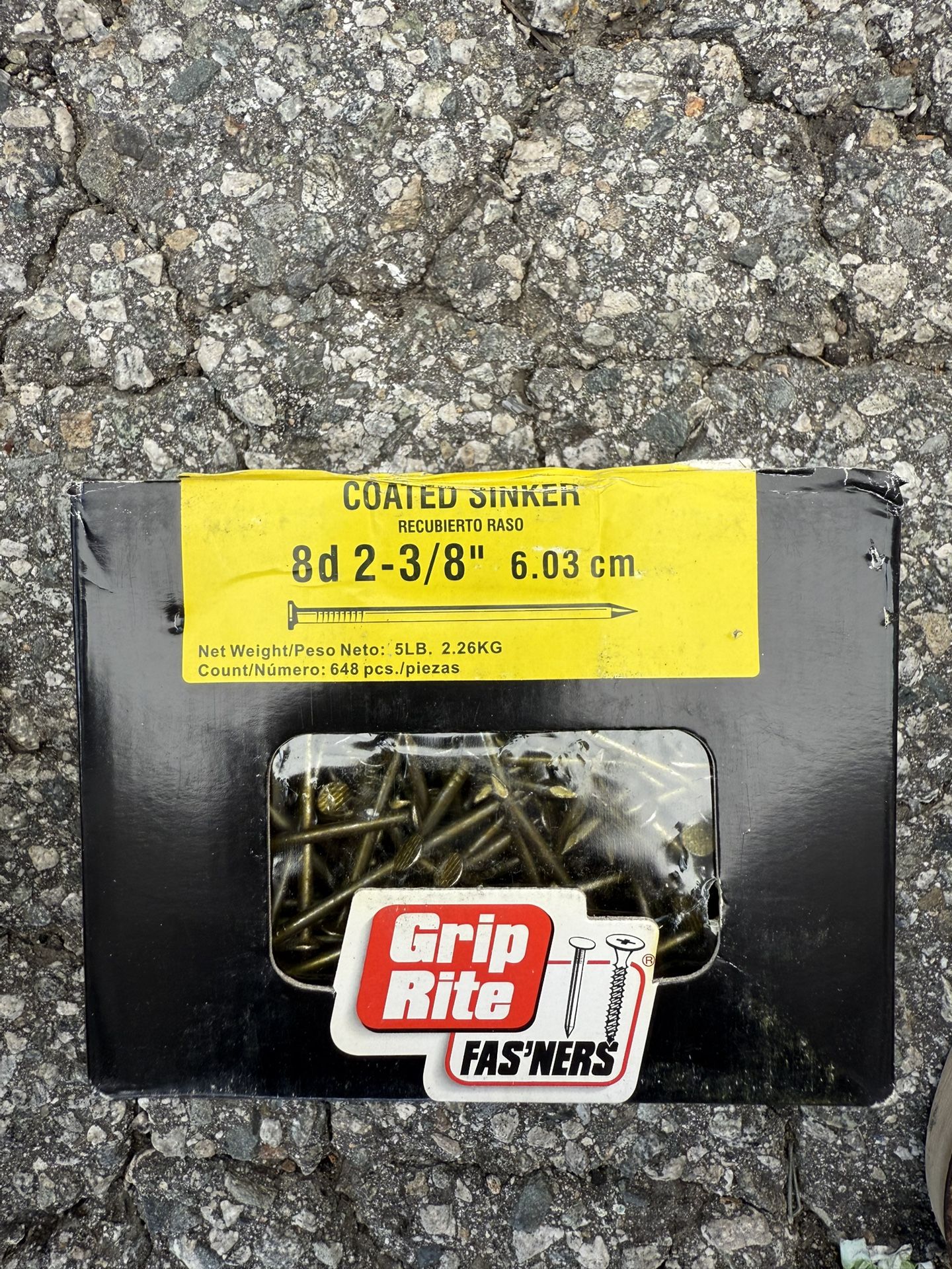 COATED SINKER RECUBIERTO RASO 8d 2-3/8" 6.03 cm ((4 boxes available))