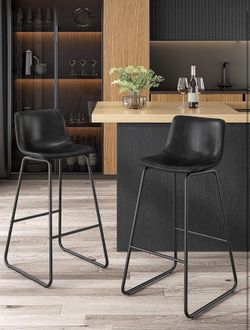 Set of 3 - 30 inch black bar stools
