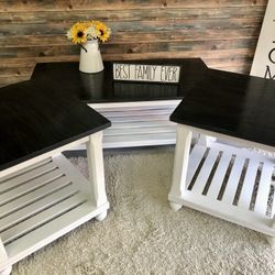 Beautiful Farmhouse Style Coffee Table Set 