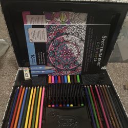Art Supplies Kit And Coloring Books