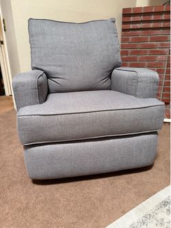Rocking recliner chair, gray