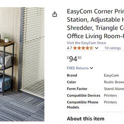 Liquidation Of Corner Printer Stand With Charging Station