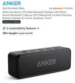 Anker Soundcore 2 Portable Bluetooth Speaker