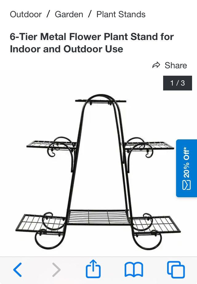 <1/2 Price As New 6 Tier Plant Stand