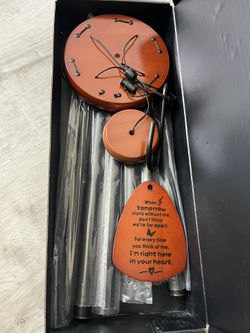 Youtasy  Wood And Metal Rememberance Wind Chimes, New In Box
