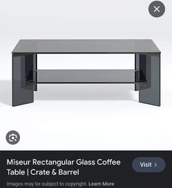 Miseur Coffee Table Crate Barrel Black Glass