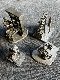 Pewter Statues Famous Inventers