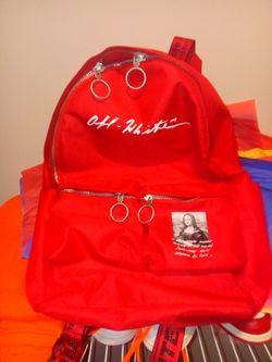 Off-white Mona Lisa book bag