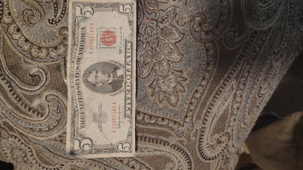 $5 Bill Red Seal 1963