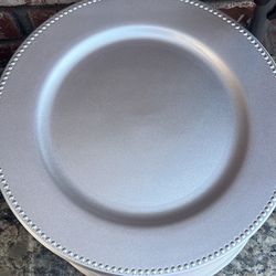 Silver plate used once on a party