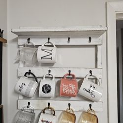 Rustic Mug Rack 