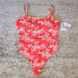 NWT Roxy Juniors' Sz XL Vacay Vibes Scoop Back One Piece Swim Bathing Suit
