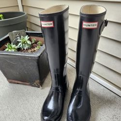 Classic Tall Black Hunter Boots Sz 8 - OBO