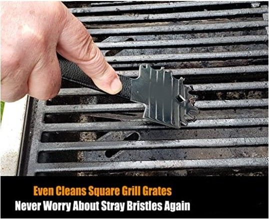 No More Worries of Bristles in Your Food! Grill Scraper Tool For Easy Cleaning!!