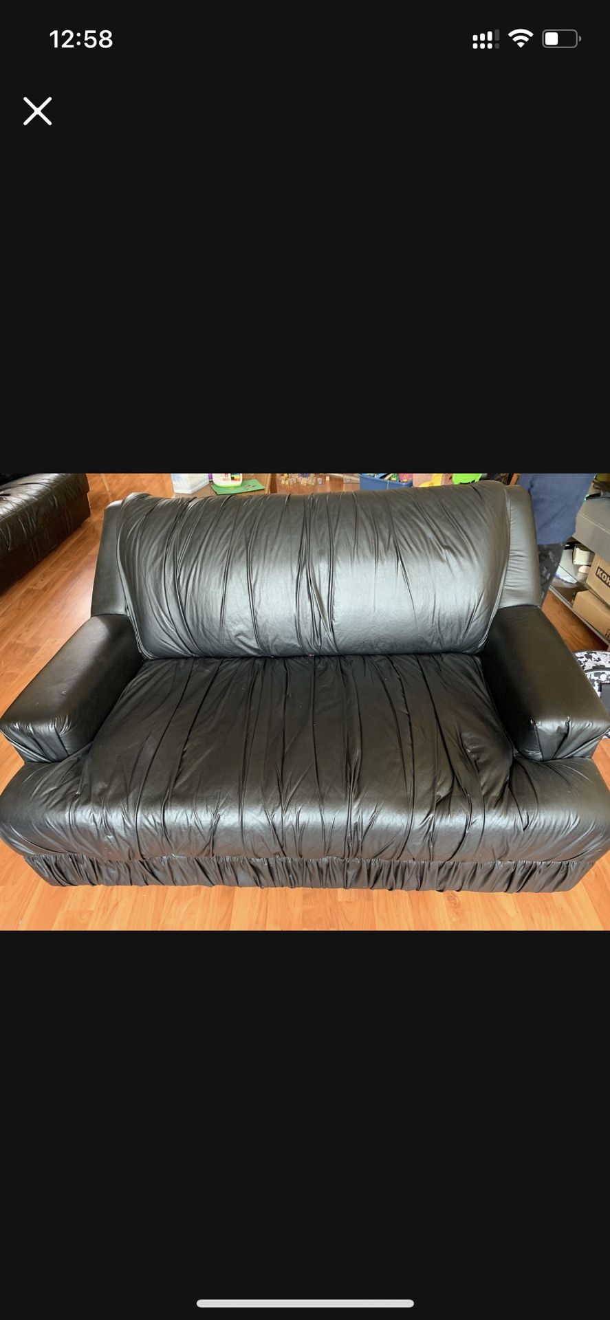 Leather Love Seat