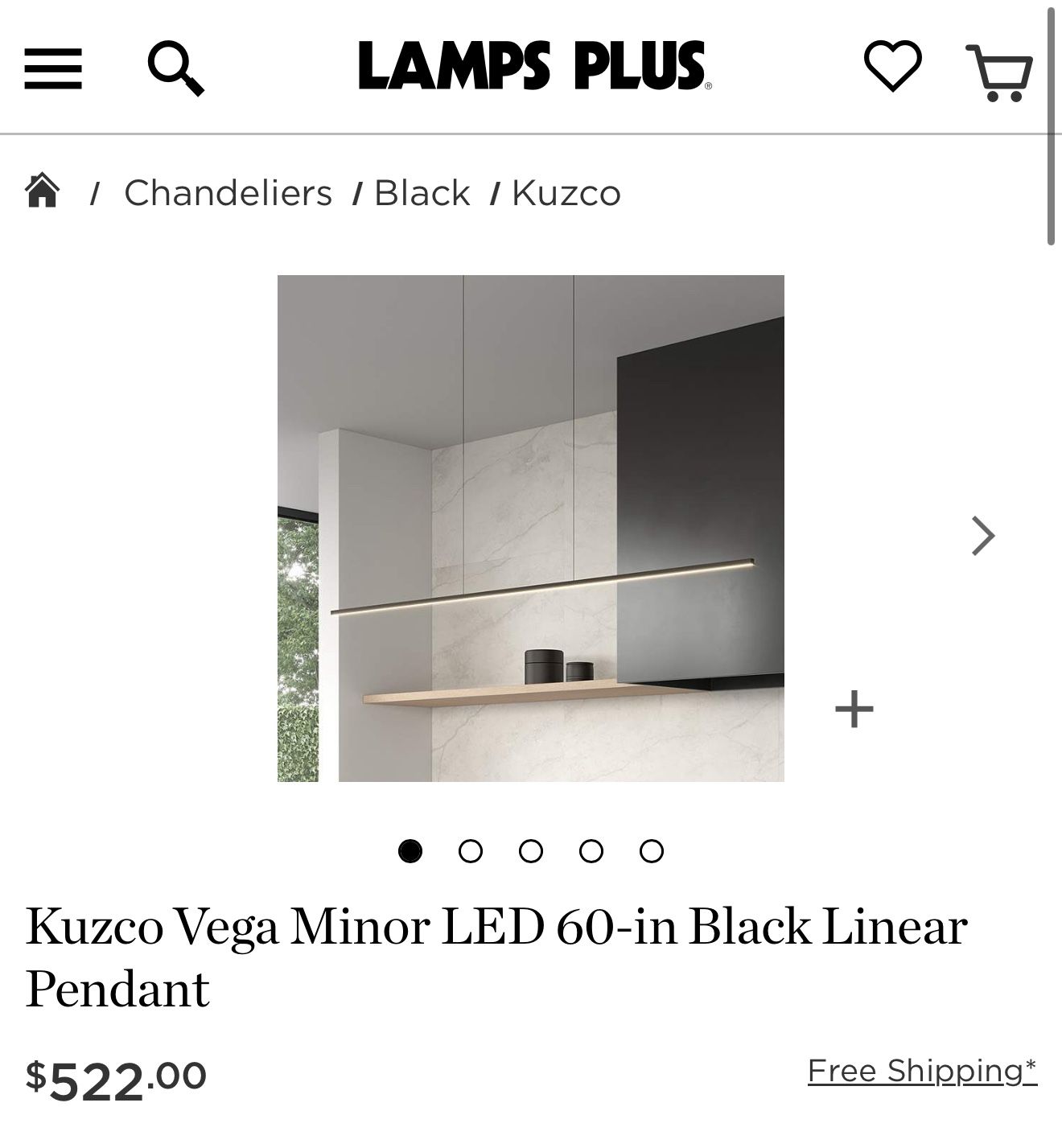 Kuzco Vega Minor 60-in Linear Pendant 