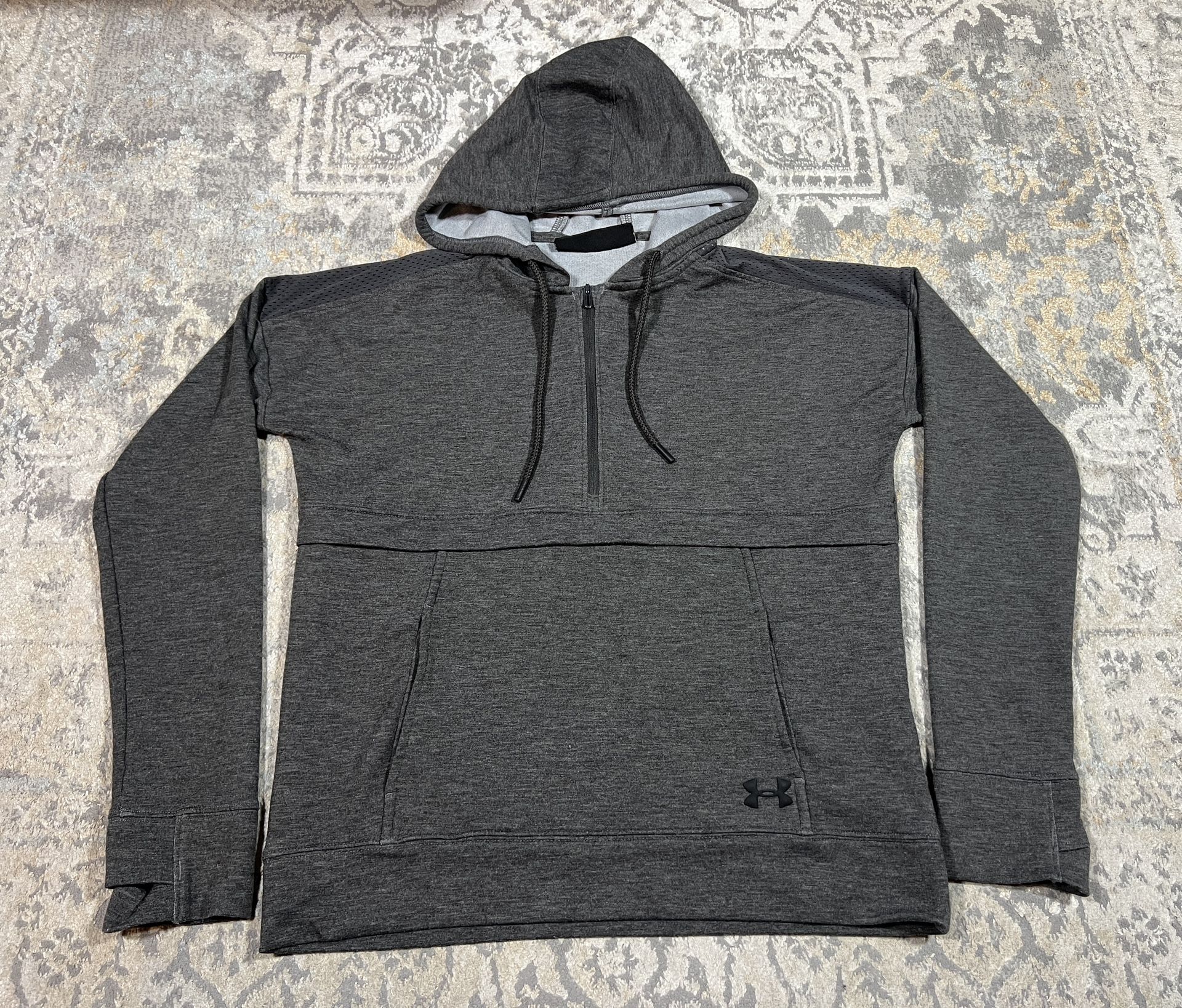 Under Armour Charcoal Featherweight Fleece 1/2 Zip Hoodie Women’s Size S