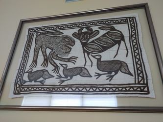 Large Vintage Korhogo Mud Cloth African Africa Senufo Tribe Picture Art Textile 54inx39in Siena Senefo Sene Senoufo Syenambele Tribal Primitive 022 co