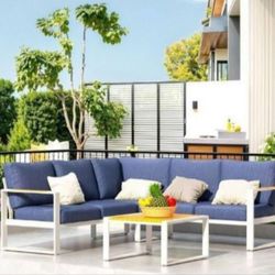 Aluminum Patio Set 5 Inch Thick Cushions Outdoor Patio Furniture Set Aluminum Patio Sofa 🆕🚛🚎🆕