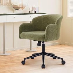 Desk Chair, Vanity Chair with Wheels and Arms, Modern Criss Cross Chair, Height Adjustable Ergonomic Swivel Office Chair for Vanity Home Office, Livin